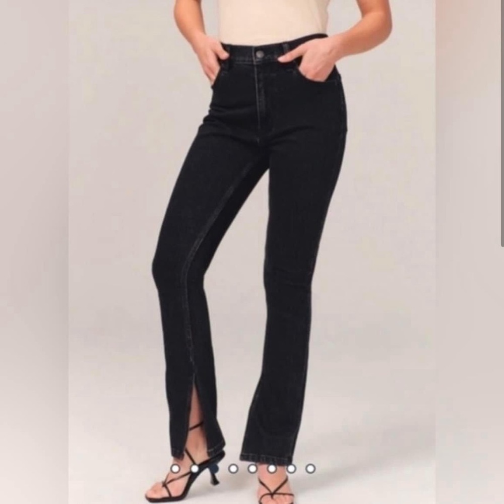 Abercrombie Curve Love High Rise Skinny Jean with Vent Hem